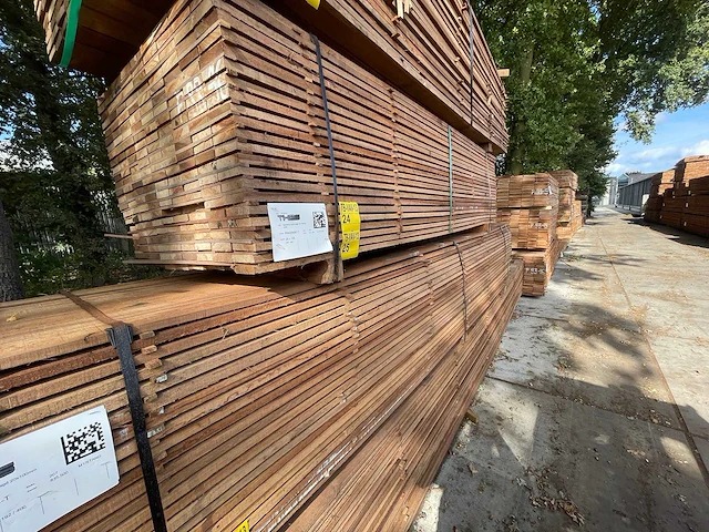 Guyana teak beschoeiingsplanken 3000x100x20mm (100x) - afbeelding 4 van  4