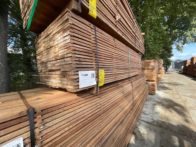 Guyana teak beschoeiingsplanken 3000x100x20mm (107x) - afbeelding 4 van  4