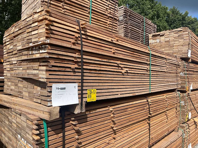 Guyana teak beschoeiingsplanken 3000x100x20mm (207x) - afbeelding 4 van  4