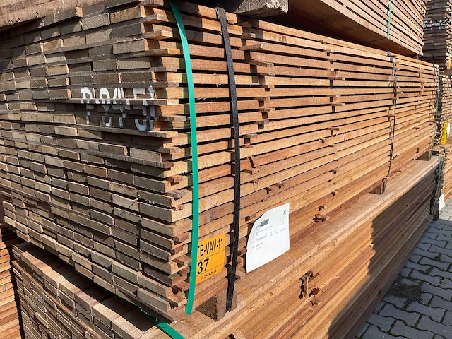 Guyana teak beschoeiingsplanken 3000x100x20mm (207x) - afbeelding 4 van  4