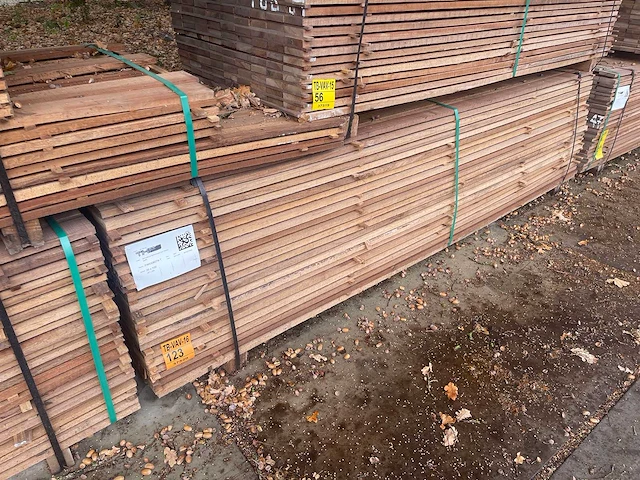 Guyana teak beschoeiingsplanken 3000x100x20mm (207x) - afbeelding 4 van  4