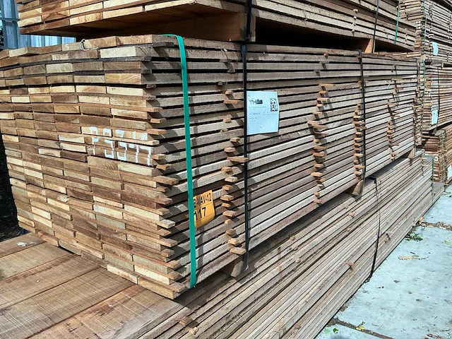 Guyana teak beschoeiingsplanken 3000x150x20mm (138x) - afbeelding 4 van  4
