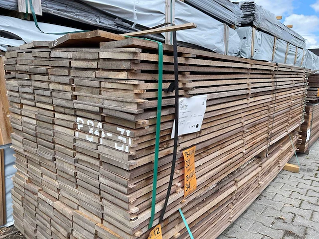 Guyana teak beschoeiingsplanken 3000x150x20mm (70x) - afbeelding 4 van  4