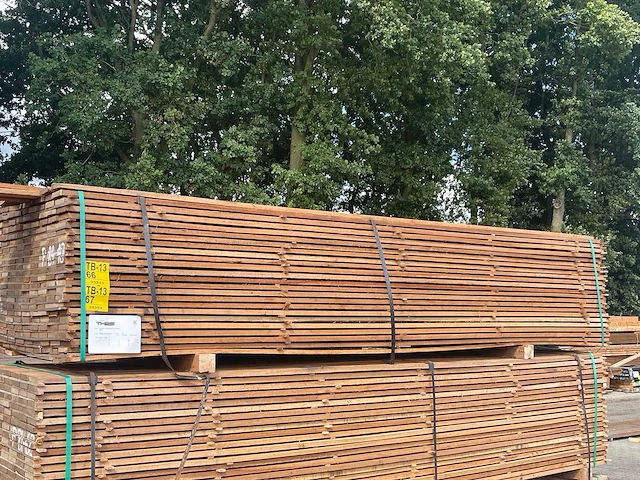 Guyana teak beschoeiingsplanken 3500x100x20mm (104x) - afbeelding 4 van  4