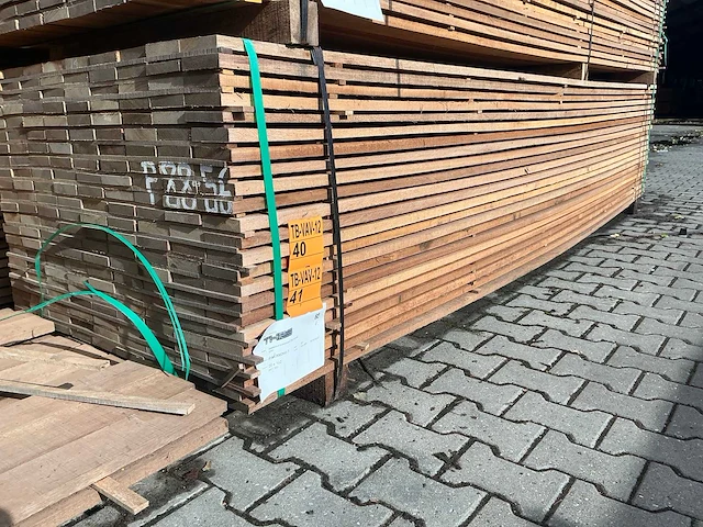 Guyana teak beschoeiingsplanken 3500x100x20mm (107x) - afbeelding 4 van  4