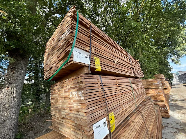 Guyana teak beschoeiingsplanken 3500x100x20mm (107x) - afbeelding 4 van  4