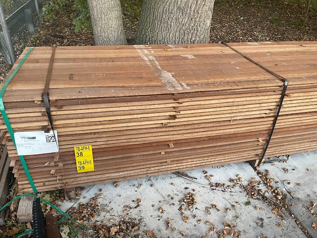 Guyana teak beschoeiingsplanken 3500x100x20mm (107x) - afbeelding 4 van  4