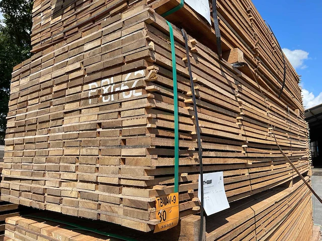 Guyana teak beschoeiingsplanken 3500x100x20mm (207x) - afbeelding 4 van  4
