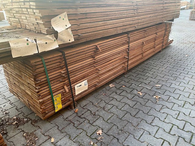 Guyana teak beschoeiingsplanken 4000-4500x150x20mm (72x) - afbeelding 4 van  4