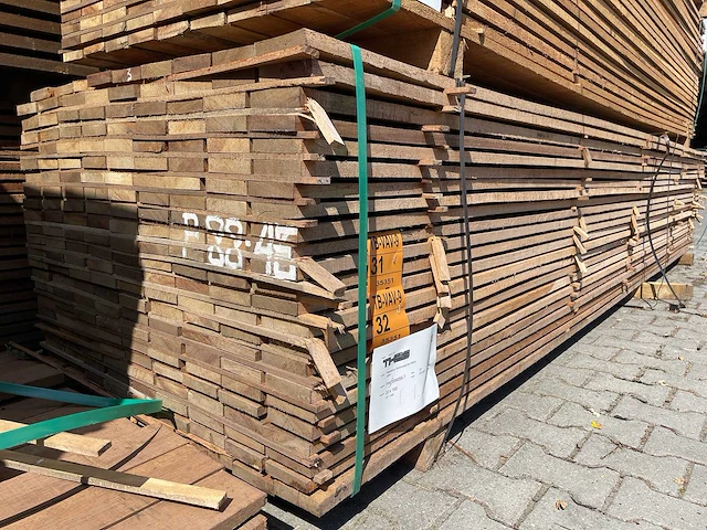 Guyana teak beschoeiingsplanken 4000x100x20mm (100x) - afbeelding 4 van  4