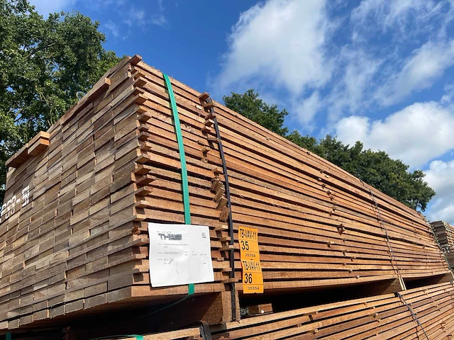 Guyana teak beschoeiingsplanken 4000x100x20mm (107x) - afbeelding 4 van  4