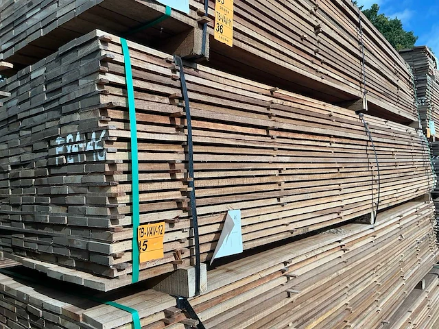 Guyana teak beschoeiingsplanken 4000x100x20mm (207x) - afbeelding 4 van  4
