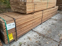 Guyana teak beschoeiingsplanken 4500-5000x100x20mm (107x) - afbeelding 4 van  4