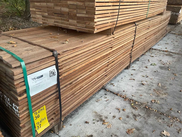 Guyana teak beschoeiingsplanken 4500x100x20mm (100x) - afbeelding 4 van  4