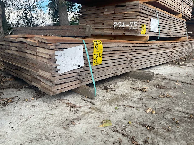 Guyana teak beschoeiingsplanken 4500x150x20mm (35x) - afbeelding 4 van  4