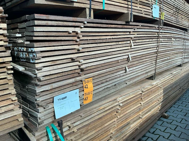 Guyana teak beschoeiingsplanken 5000x100x20mm (107x) - afbeelding 4 van  4