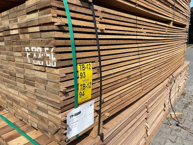 Guyana teak beschoeiingsplanken fijnbezaagd 3500x100x20mm (100x) - afbeelding 4 van  4