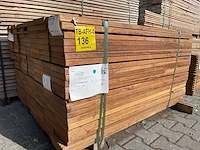 Guyana teak dekdelen 1250x145x27mm (154x) - afbeelding 2 van  3