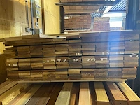 Guyana teak geschaafd 2000-2500x90x16mm (169x) - afbeelding 3 van  3