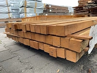 Guyana teak hardhouten palen fijnbezaagd 50x50mm, lengte 300cm (47x) - afbeelding 3 van  3