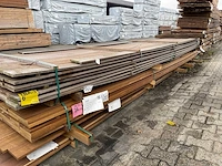 Guyana teak hardhouten planken geschaafd 16x140mm, lengte 450cm (56x) - afbeelding 2 van  3