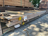 Guyana teak hardhouten planken geschaafd 16x140mm, lengte 450cm (92x) - afbeelding 2 van  3