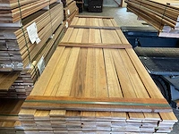 Guyana teak hardhouten planken geschaafd 16x90mm, lengte 300cm (172x) - afbeelding 1 van  3