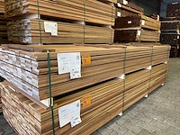 Guyana teak hardhouten planken geschaafd 16x90mm, lengte 300cm (172x) - afbeelding 2 van  3