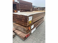 Guyana teak hardhouten planken geschaafd 21x120mm, lengte 245cm - afbeelding 3 van  3
