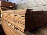 Guyana teak hardhouten planken geschaafd 21x145mm, lengte 185cm (103x) - afbeelding 4 van  4