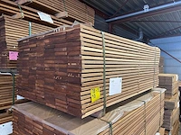 Guyana teak hardhouten planken geschaafd 21x145mm, lengte 185cm (147x) - afbeelding 4 van  4