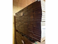 Guyana teak hardhouten planken geschaafd 21x145mm, lengte 185cm (147x) - afbeelding 3 van  3