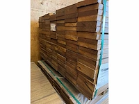 Guyana teak hardhouten planken geschaafd 21x145mm, lengte 185cm (147x) - afbeelding 2 van  2