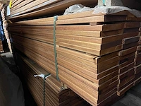 Guyana teak hardhouten planken geschaafd 21x145mm, lengte 215cm (119x) - afbeelding 4 van  4