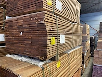 Guyana teak hardhouten planken geschaafd 21x145mm, lengte 215cm (147x) - afbeelding 4 van  4