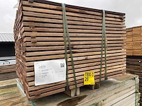Guyana teak hardhouten planken geschaafd 21x145mm, lengte 95cm (147x) - afbeelding 2 van  3