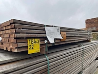 Guyana teak hardhouten planken geschaafd 21x40mm, lengte 185cm (189x) - afbeelding 2 van  3
