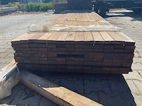 Guyana teak hardhouten planken geschaafd 27x70mm, lengte 335-400cm (101x( - afbeelding 3 van  3