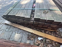 Guyana teak hardhouten regels geschaafd 45x70mm, lengte 185cm (37x) - afbeelding 3 van  3