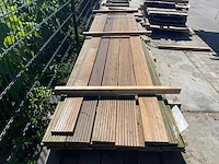 Guyana teak hardhouten vlonderplanken 21x145mm, lengte 400cm (19x)
