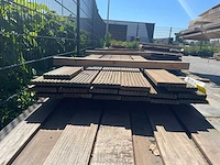 Guyana teak hardhouten vlonderplanken 21x145mm, lengte 400cm (19x) - afbeelding 3 van  3
