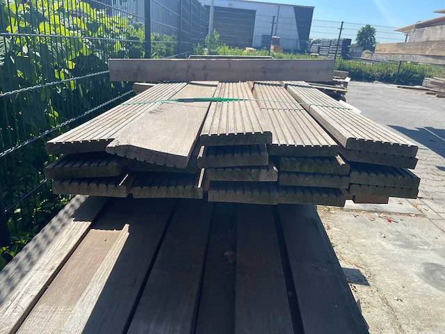 Guyana teak hardhouten vlonderplanken 21x145mm, lengte 500cm (18x) - afbeelding 3 van  3