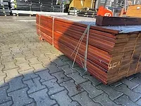 Guyana teak hardhouten vlonderplanken 27x145mm, lengte 215cm (112x) - afbeelding 1 van  3