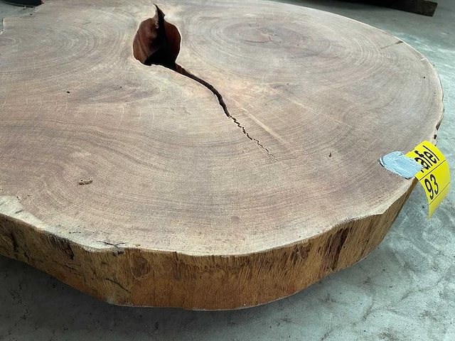 Guyana teak houten schijf 1000mm - afbeelding 1 van  3
