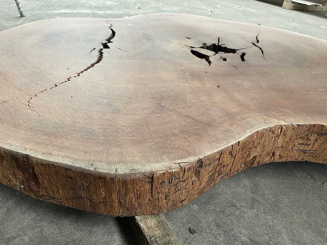 Guyana teak houten schijf 1100mm - afbeelding 1 van  3