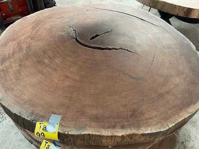 Guyana teak houten schijf 1500mm - afbeelding 2 van  3