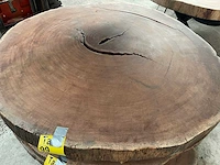 Guyana teak houten schijf 1500mm - afbeelding 2 van  3