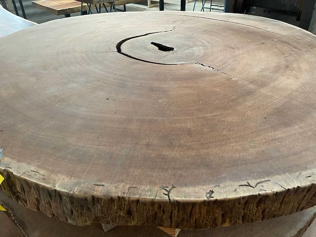Guyana teak houten schijf 1600mm - afbeelding 1 van  3