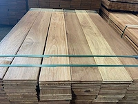 Guyana teak kopse veer en groef (buitenparket) 1250x145x21mm (120x) - afbeelding 1 van  3