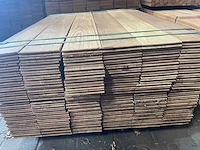 Guyana teak kopse veer en groef (buitenparket) 1250x145x21mm (120x) - afbeelding 3 van  3